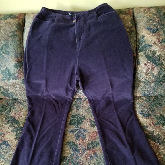 Vintage 90s, needle cord, fine corduroy pants, 4 pockets, L, Fairweather, purple - Picture 3 of 8